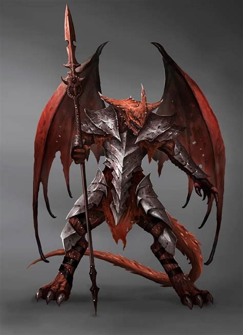 Red Dragonborn Fantasy Dragon Fantasy Monster Dragon Warrior