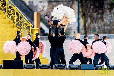 Lady Gaga Wears Black Outfit And Feather Headpiece While Rehearsing For