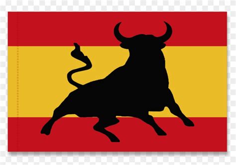 Download Flag Spain Bull Spanish Flag Bull Clipart Png Download Pikpng