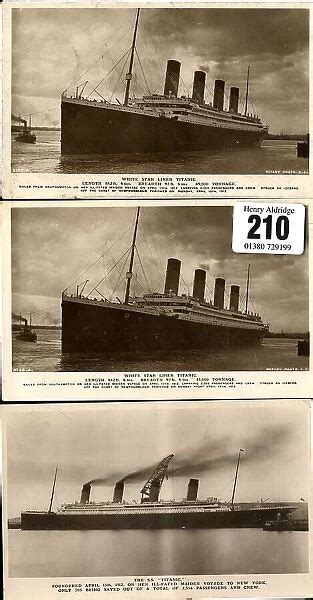 White Star Line Rms Titanic Three Postcards Our Beautiful Wall Art And