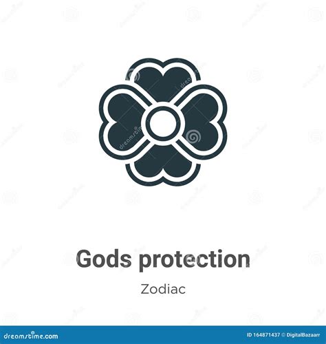 Gods Protection Vector Icon On White Background Flat Vector Gods