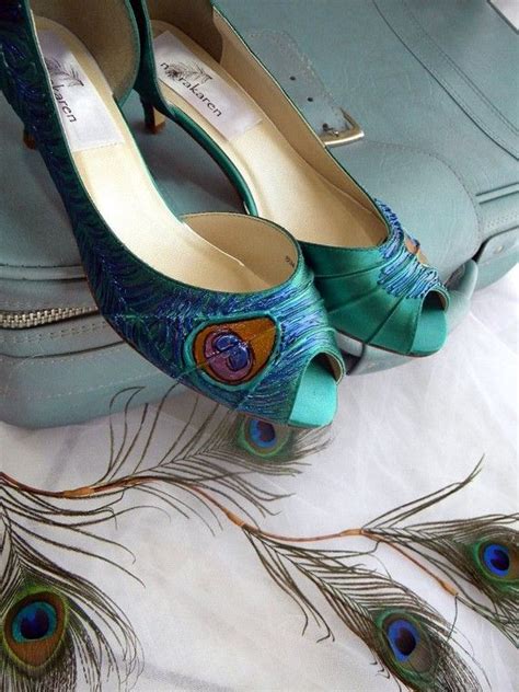 Peacock Feather Shoes Vintage Inspired Wedding Shoes Vintage