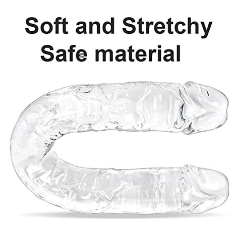 Inches Double Dildo Crystal Realistic Anal Long Dildo Penis With Veins And Glans For Women