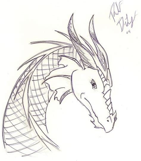 Dragon head sketch by xReperio on DeviantArt