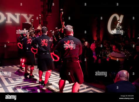 Red Hot Chilli Pipers Scottish Electric Bagpipe Band Cabaret For Sony Product Launch Dinner