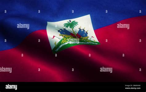 Haiti Flag Waving In The Wind National Flag Of Haiti Sign Of Haiti