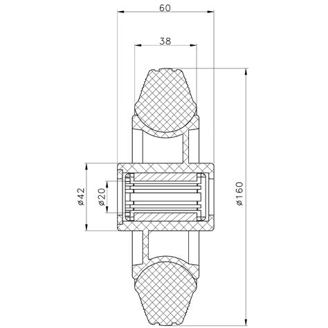 Roata Cu Anvelopa Din Cauciuc Solid Centru Din Plastic Rulment Cu