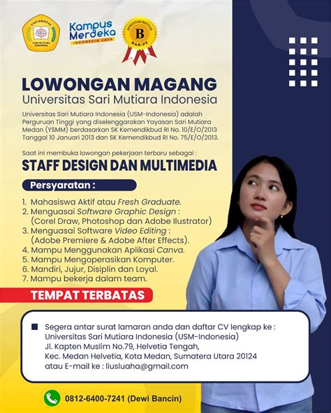 Lowongan Magang Universitas Sari Mutiara Indonesia Universitas Sari