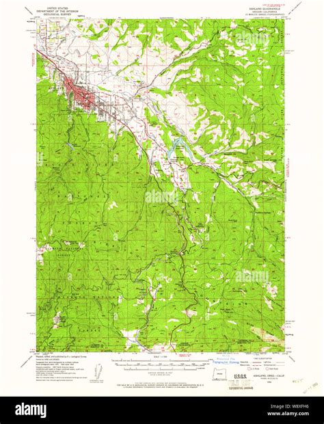 Map Of Ashland Oregon Hi Res Stock Photography And Images Alamy