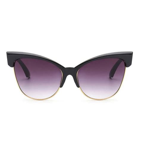 Semi Rimless Luxury Cat Eye Sunglasses Cat Eye Sunglasses Eyeglasses For Women Cat Eye Glasses