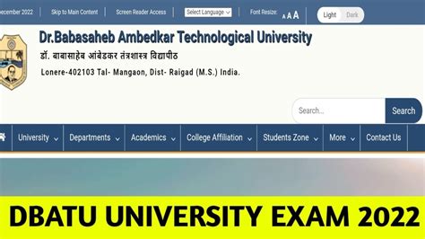 Dbatu University Winter Exam Timetable Declare Dbatu University