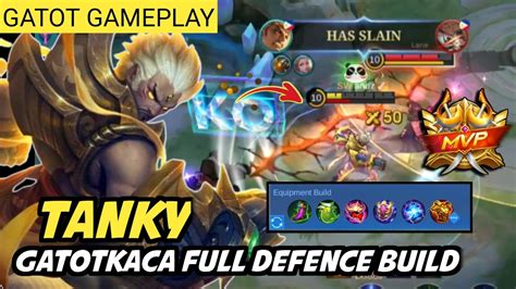 GATOTKACA FULL TANK BUILD GATOTKACA BEST BUILD AND EMBLEM 2024 MLBB