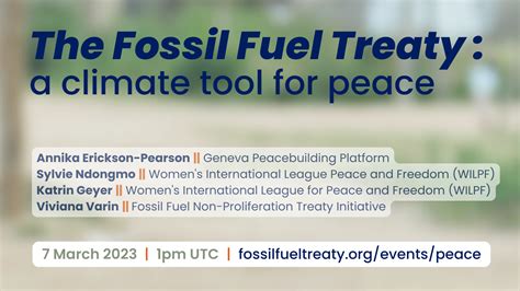 The Fossil Fuel Treaty Proposal A Climate Tool For Peace — The Fossil