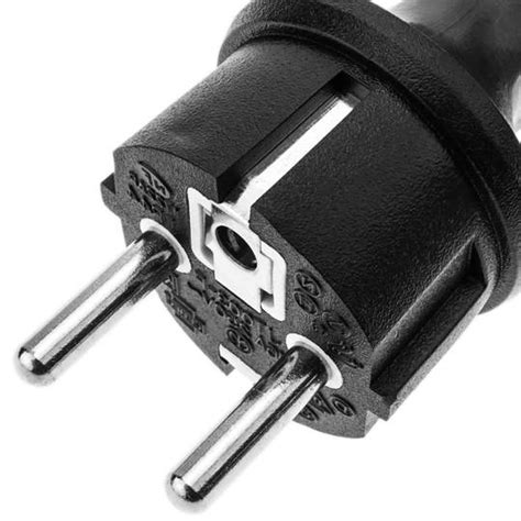 Prolongador De Cable El Ctrico Schuko Macho A Hembra De M Negro Ip