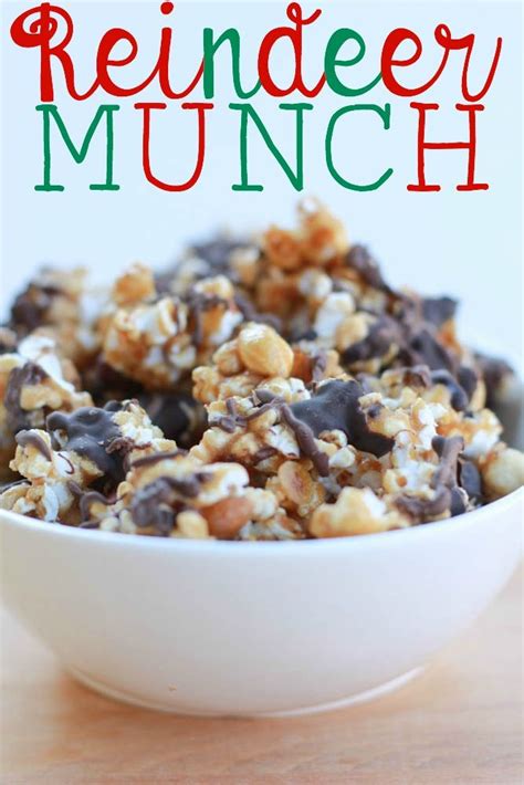 Reindeer Munch Recipe Popcorn Recipes Easy Snack Mix Recipes Sweet Snacks