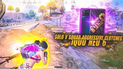 Solo🆚squad Aggressive Clutches💥 Iqoo Neo 67 Pro Best Sensitivity