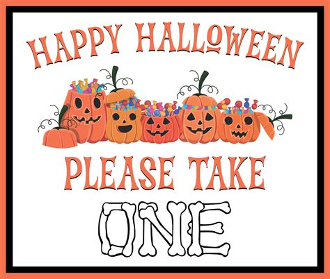 Happy Halloween Printable Signs