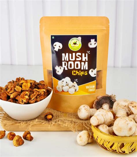 Mushroom Chips Vacuum Fried 50g Farm 2 Home
