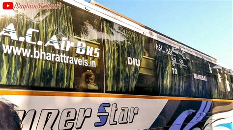 New Bharat Travels Full Ac Bus Video Mumbai To Gujarat Diu Bus