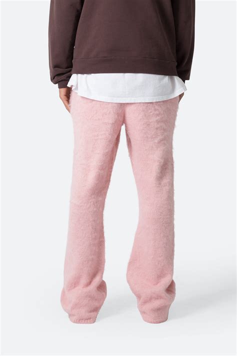 Fuzzy Sweatpants Pink Mnml Shop Now