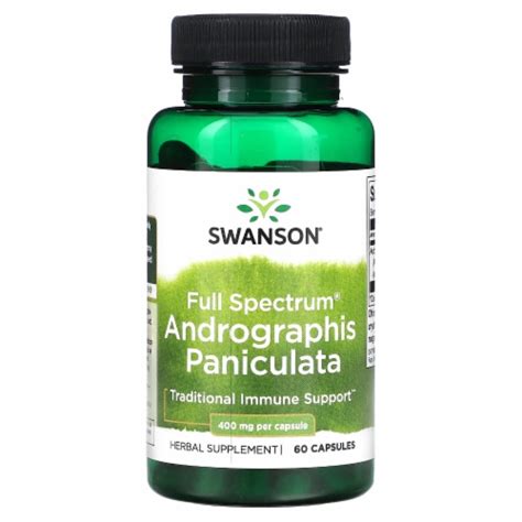 Swanson Full Spectrum Andrographis Paniculata 400 Mg 60 Capsules 60