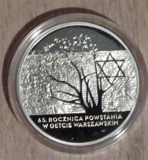 65 rocznica Powstania w Getcie Warszawskim moneta srebrna 20zł