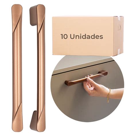 10 Puxadores Para Porta De Armario Gaveta Quarto Goot 192mm Shopee Brasil