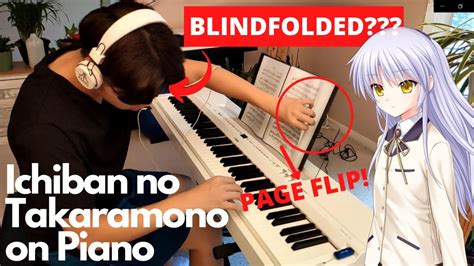 Ichiban No Takaramono Angel Beats Ost On Piano BLINDFOLDED PAGE FLIP