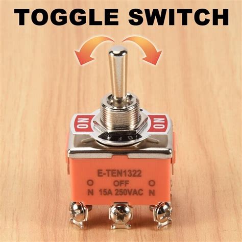 Ac 250v 15a Latching 3 Way On Off On Single Pole Throw Toggle Switch1356 Ebay