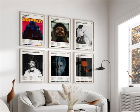 The Weeknd Set De Carteles De Portada De Lbum Impresi N De Etsy M Xico