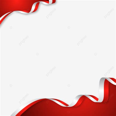 Merah Putih Vector Art PNG Pita Merah Putih Bendera Indonesia Atau