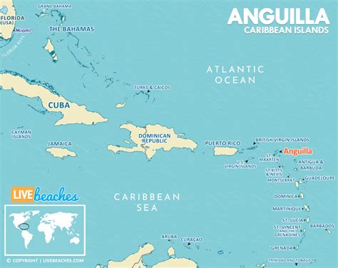 Map of Anguilla - Live Beaches