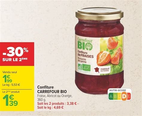 Promo Confiture Carrefour Bio Chez Carrefour