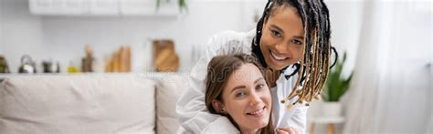 Smiling African American Lesbian Woman With Stock Photo Image Of