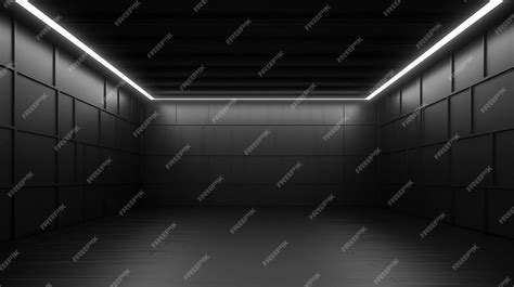 Premium Photo Empty Black Room Apartment Space