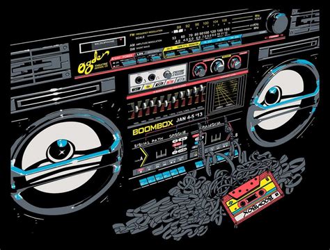 Download Charming Vintage Boombox Retro Art Wallpaper