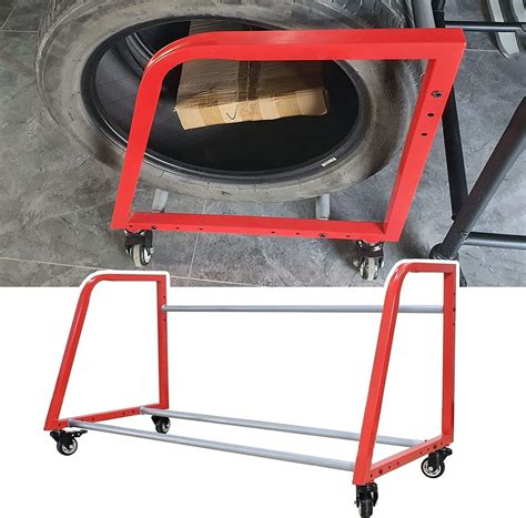 Darev Spare Tire Storage And Hub Storage Tire Rack Metal Movable Tire Rack With