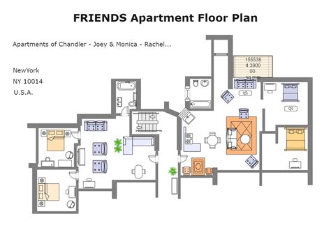 Friends Apartment Floor Plan Edrawmax Edrawmax Templates