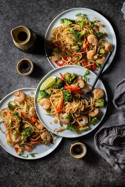 Easy Veggie Noodle Stir Fry With Shrimp Spoonful Of Plants