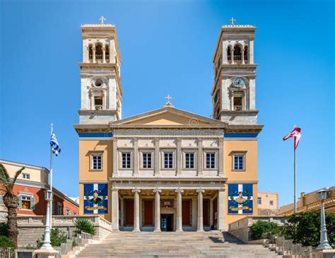 Saint Nicholas Church In Ermoupolis Syros Island Greece Stock Photo