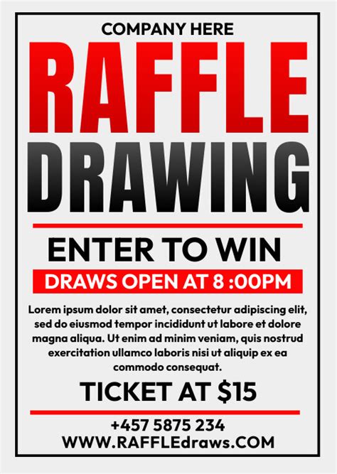 Raffle Drawing Template Postermywall
