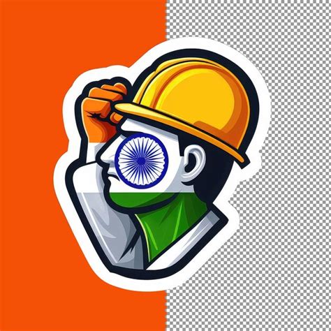 Premium PSD | Indian democracy icon sticker