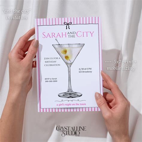 And The City Birthday Invitation Sex And The City Inspired Girls Night Out Invite Editable