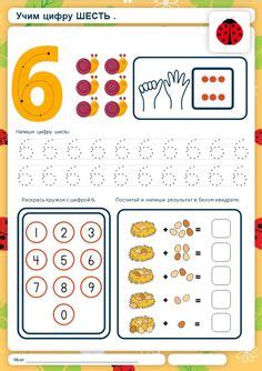 Учим цифру 5 | Math activities preschool, Kids worksheets preschool ...