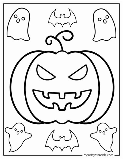 Halloween Coloring Pages Free Printable Sheets Worksheets Library