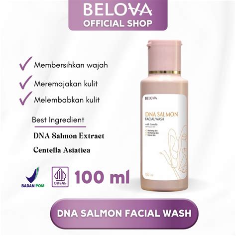 Jual Belova DNA Salmon Facial Wash With Centella Sabun Muka Glowing