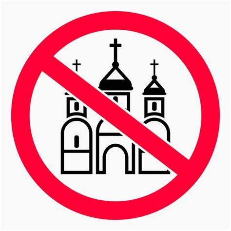 Church Prohibition Sign Church Prohibition Orthodox Churches Vector ...