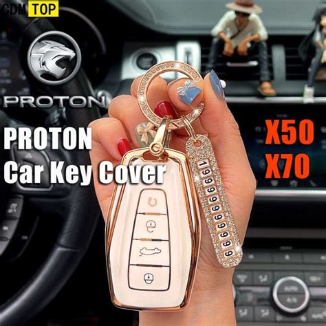 Xuming New Proton X X Car Key Cover Chrome Reflection Tpu Key Fob