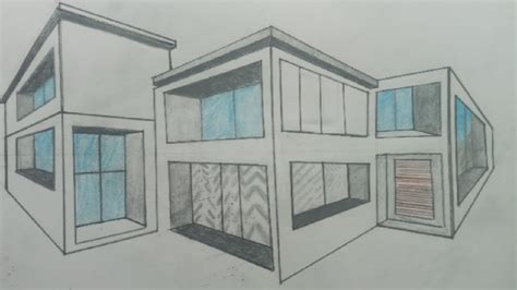 Como Dibujo Una Casa En Perspectiva De Dos Puntos De Fuga Dibujar