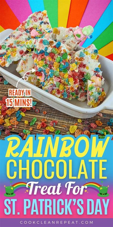 Fruity Pebble Rainbow Bark Recipe In Fruity Pebbles Colorful